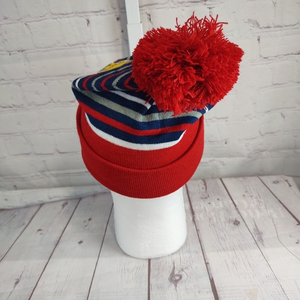 Super Mario Unisex Kids Beanie Hat Toboggan One Size Red White Blue Ninetendo - Picture 5 of 8